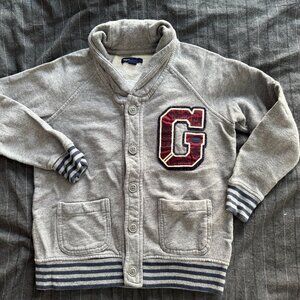 Gap Kids Shawl Collar Button Down Varsity Sweater Sweatshirt Size Medium